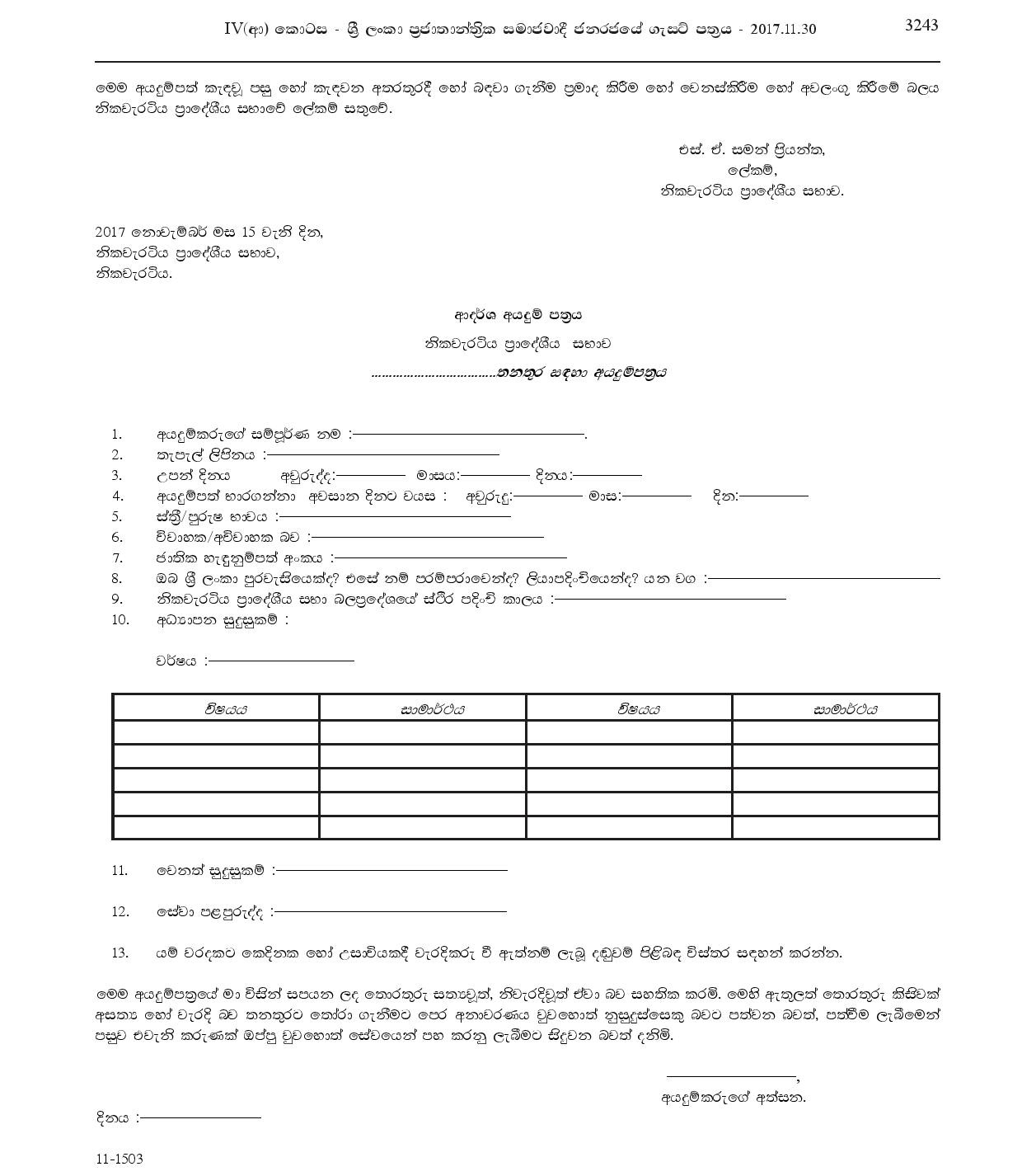 Labourer (Work/ Field), Watcher, Crematorium Operator, Electrician - Nikaweratiya Pradeshiya Sabha